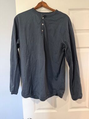 Full Count Long-Sleeve Shirt in Dark Blue